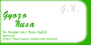 gyozo musa business card