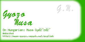 gyozo musa business card